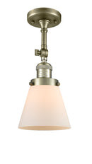 Innovations Lighting Small Cone 1 Light Semi-Flush Mount Part Of The Franklin Restoration Collection 201F-AB-G61-LED