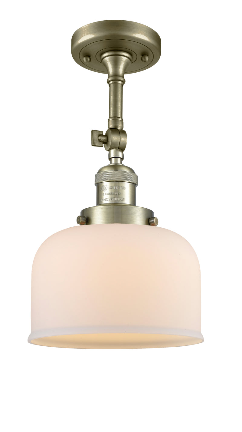 Innovations Lighting Large Bell 1 Light Semi-Flush Mount Part Of The Franklin Restoration Collection 201F-AB-G71