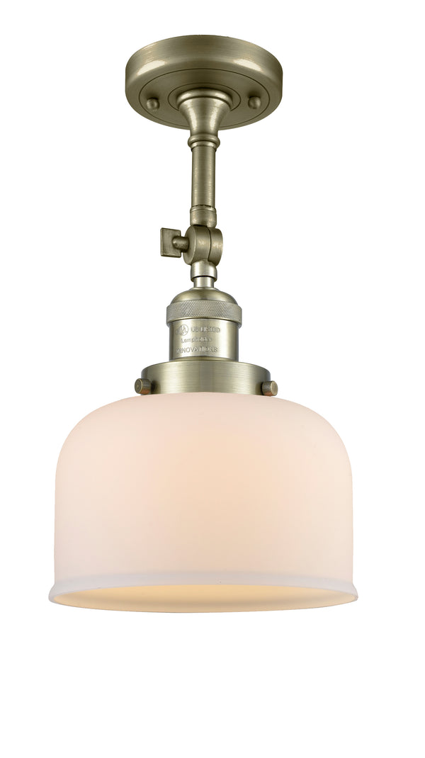 Innovations Lighting Large Bell 1 Light Semi-Flush Mount Part Of The Franklin Restoration Collection 201F-AB-G71-LED