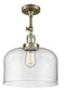 Innovations Lighting X-Large Bell 1 Light Semi-Flush Mount Part Of The Franklin Restoration Collection 201F-AB-G72-L-LED