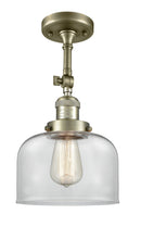 Innovations Lighting Large Bell 1 Light Semi-Flush Mount Part Of The Franklin Restoration Collection 201F-AB-G72-LED