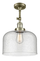 Innovations Lighting X-Large Bell 1 Light Semi-Flush Mount Part Of The Franklin Restoration Collection 201F-AB-G74-L-LED