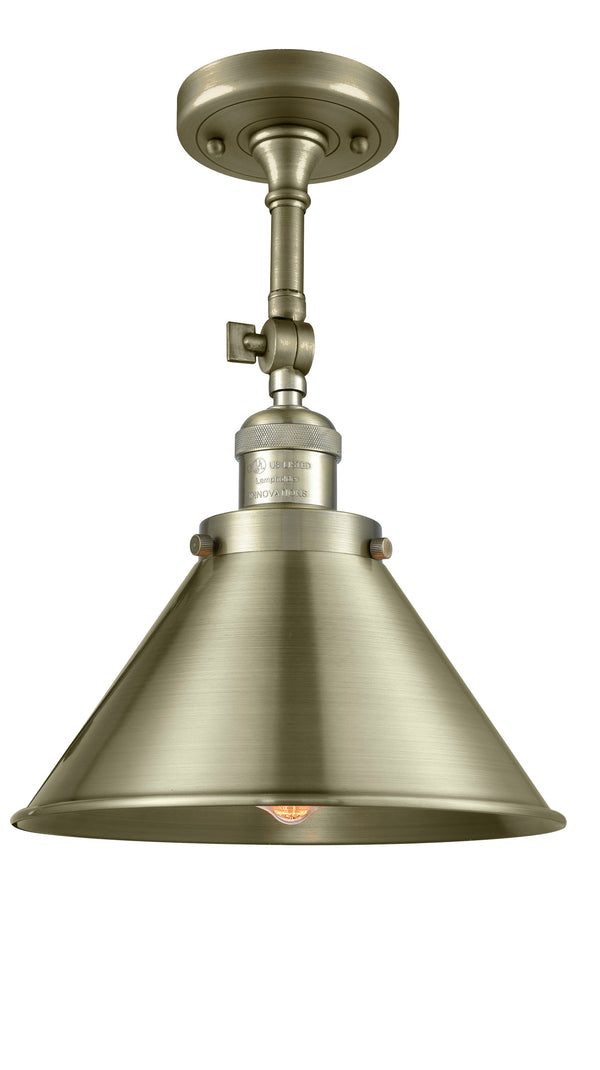 Innovations Lighting Briarcliff 1 Light Semi-Flush Mount Part Of The Franklin Restoration Collection 201F-AB-M10-AB-LED