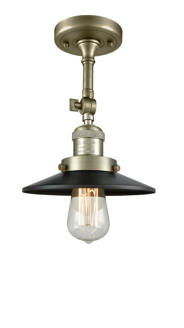 Innovations Lighting Railroad 1 Light Semi-Flush Mount Part Of The Franklin Restoration Collection 201F-AB-M6-LED