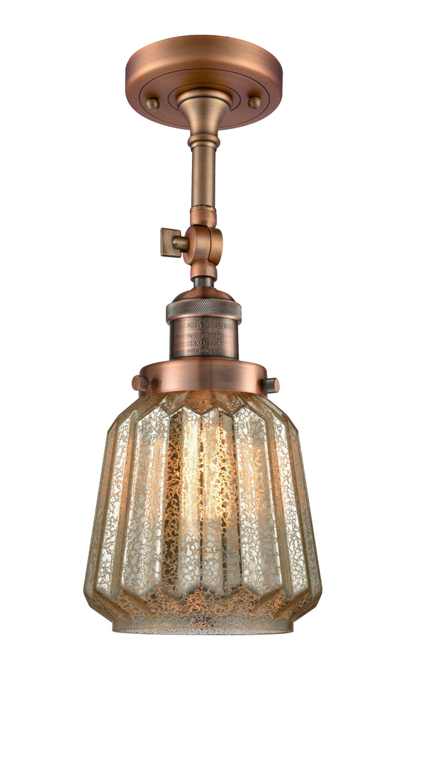 Innovations Lighting Chatham 1 Light Semi-Flush Mount Part Of The Franklin Restoration Collection 201F-AC-G146-LED