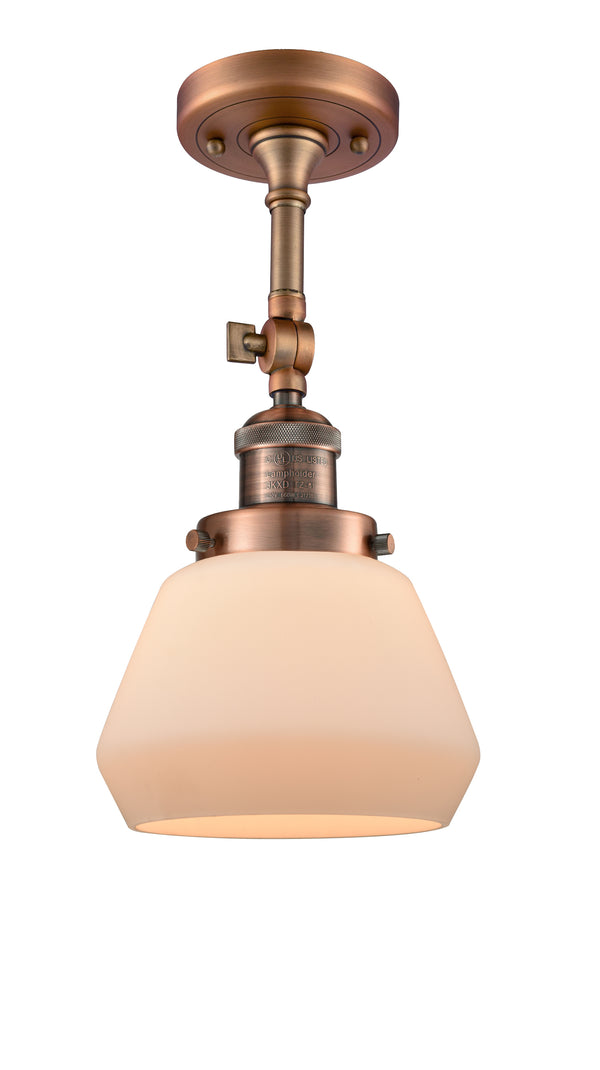 Innovations Lighting Fulton 1 Light Semi-Flush Mount Part Of The Franklin Restoration Collection 201F-AC-G171-LED