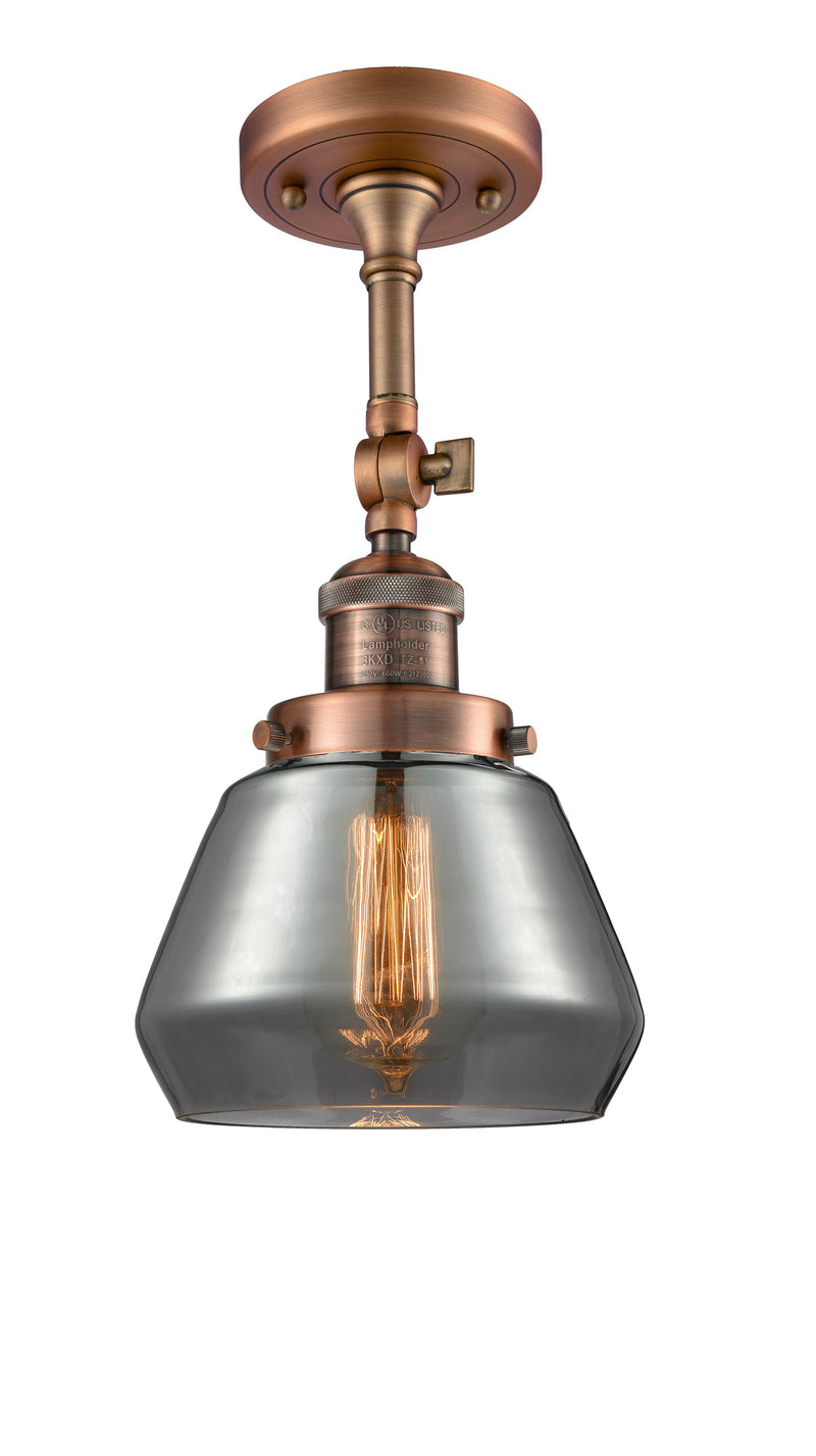 Innovations Lighting Fulton 1 Light Semi-Flush Mount Part Of The Franklin Restoration Collection 201F-AC-G173