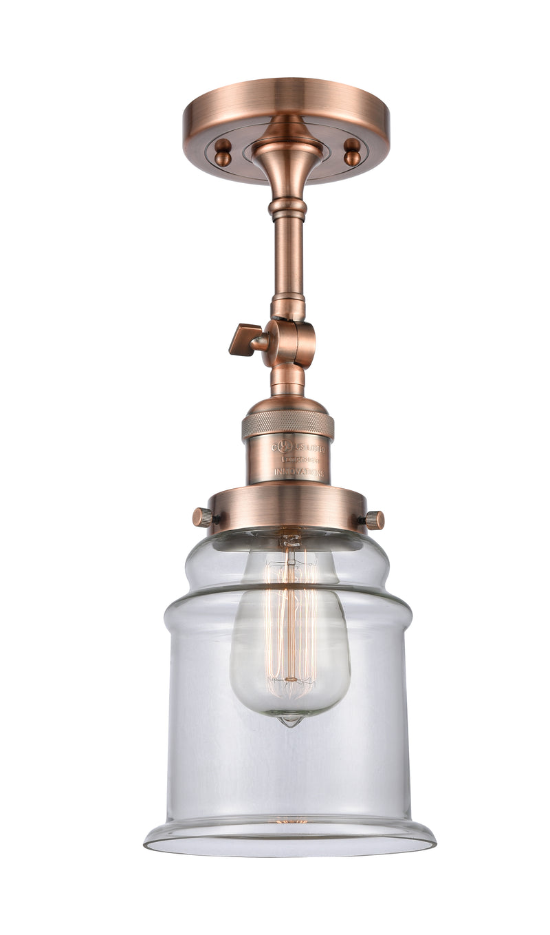 Innovations Lighting Canton 1 Light Semi-Flush Mount Part Of The Franklin Restoration Collection 201F-AC-G182