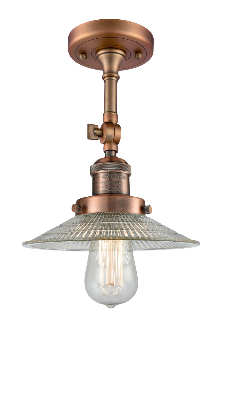 Innovations Lighting Halophane 1 Light Semi-Flush Mount Part Of The Franklin Restoration Collection 201F-AC-G2