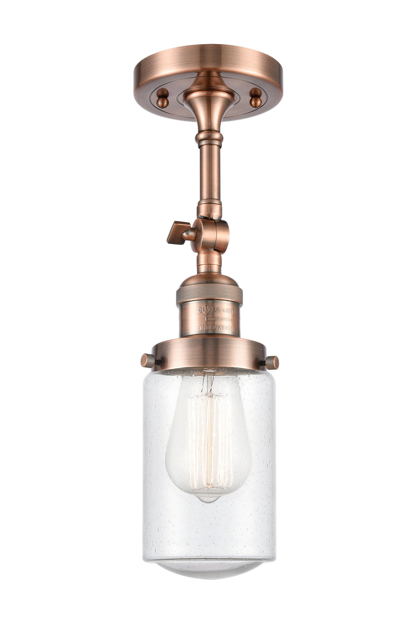 Innovations Lighting Dover 1 Light Semi-Flush Mount Part Of The Franklin Restoration Collection 201F-AC-G314