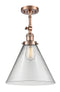 Innovations Lighting X-Large Cone 1 Light Semi-Flush Mount Part Of The Franklin Restoration Collection 201F-AC-G42-L