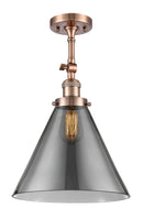 Innovations Lighting X-Large Cone 1 Light Semi-Flush Mount Part Of The Franklin Restoration Collection 201F-AC-G43-L-LED