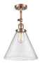 Innovations Lighting X-Large Cone 1 Light Semi-Flush Mount Part Of The Franklin Restoration Collection 201F-AC-G44-L-LED