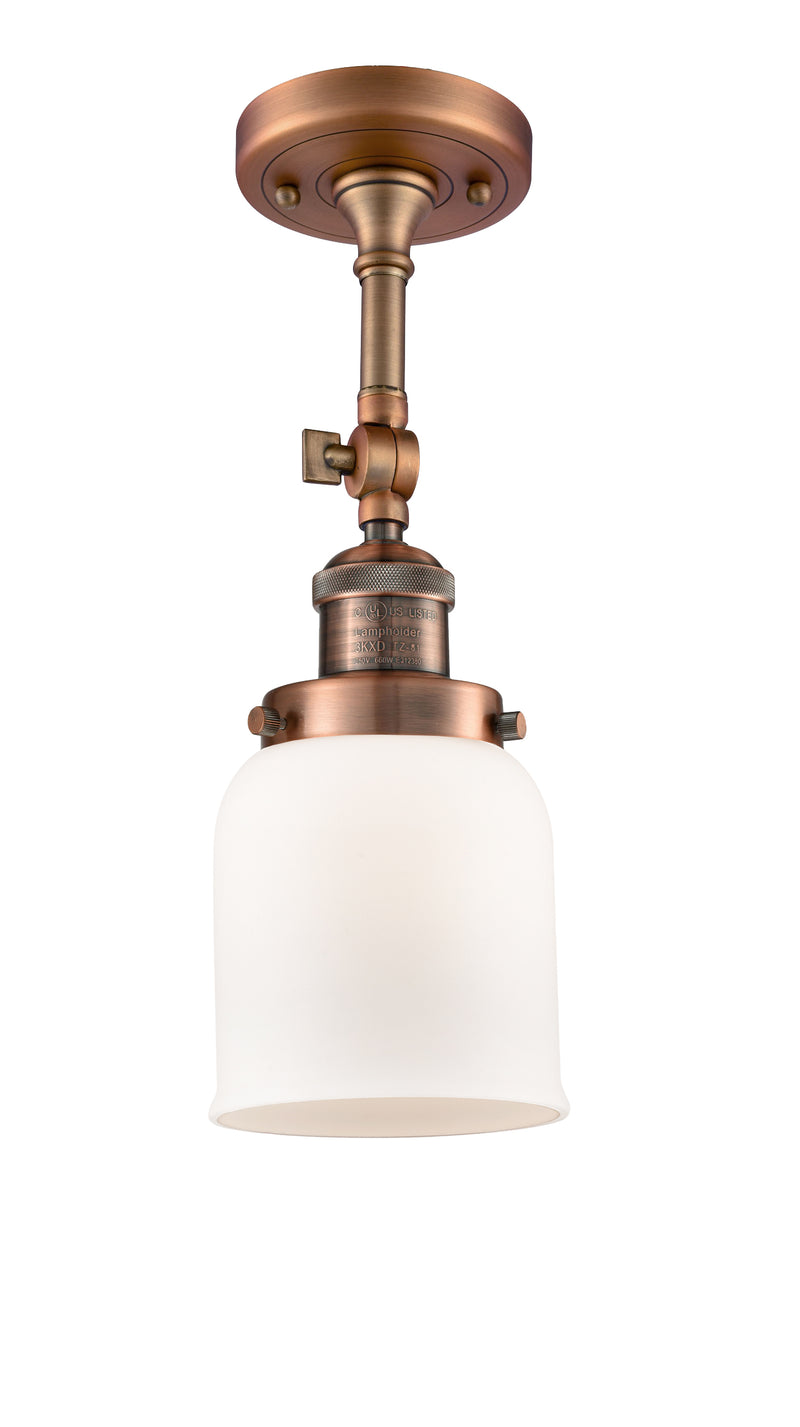 Innovations Lighting Small Bell 1 Light Semi-Flush Mount Part Of The Franklin Restoration Collection 201F-AC-G51-LED