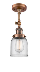 Innovations Lighting Small Bell 1 Light Semi-Flush Mount Part Of The Franklin Restoration Collection 201F-AC-G52-LED