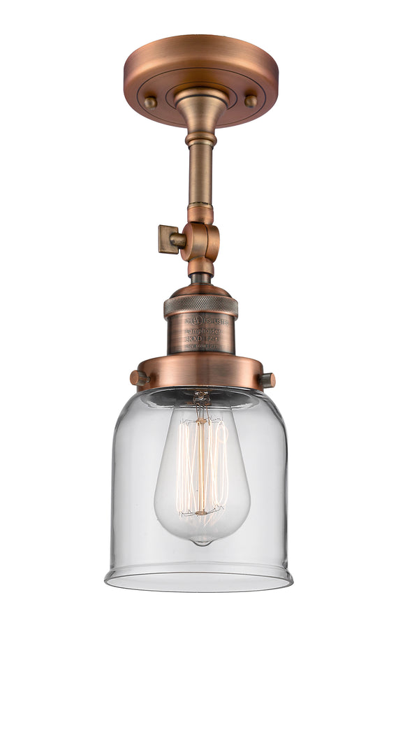 Innovations Lighting Small Bell 1 Light Semi-Flush Mount Part Of The Franklin Restoration Collection 201F-AC-G52