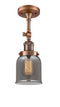 Innovations Lighting Small Bell 1 Light Semi-Flush Mount Part Of The Franklin Restoration Collection 201F-AC-G53-LED