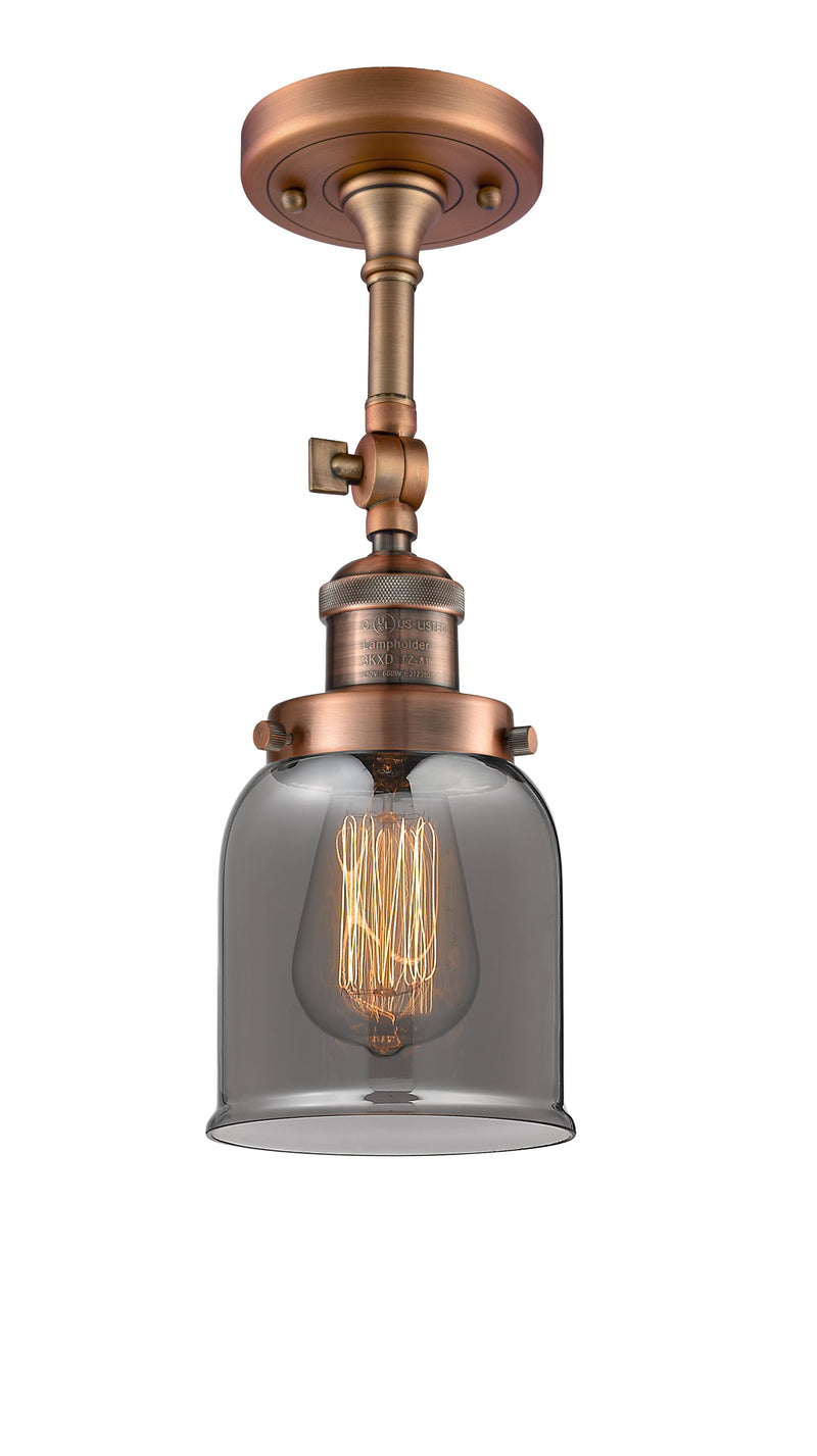 Innovations Lighting Small Bell 1 Light Semi-Flush Mount Part Of The Franklin Restoration Collection 201F-AC-G53-LED