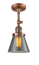 Innovations Lighting Small Cone 1 Light Semi-Flush Mount Part Of The Franklin Restoration Collection 201F-AC-G63