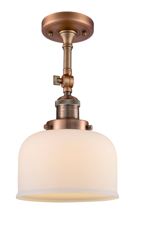 Innovations Lighting Large Bell 1 Light Semi-Flush Mount Part Of The Franklin Restoration Collection 201F-AC-G71