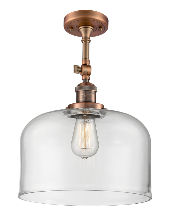 Innovations Lighting X-Large Bell 1 Light Semi-Flush Mount Part Of The Franklin Restoration Collection 201F-AC-G72-L-LED