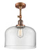 Innovations Lighting X-Large Bell 1 Light Semi-Flush Mount Part Of The Franklin Restoration Collection 201F-AC-G72-L-LED