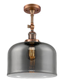 Innovations Lighting X-Large Bell 1 Light Semi-Flush Mount Part Of The Franklin Restoration Collection 201F-AC-G73-L