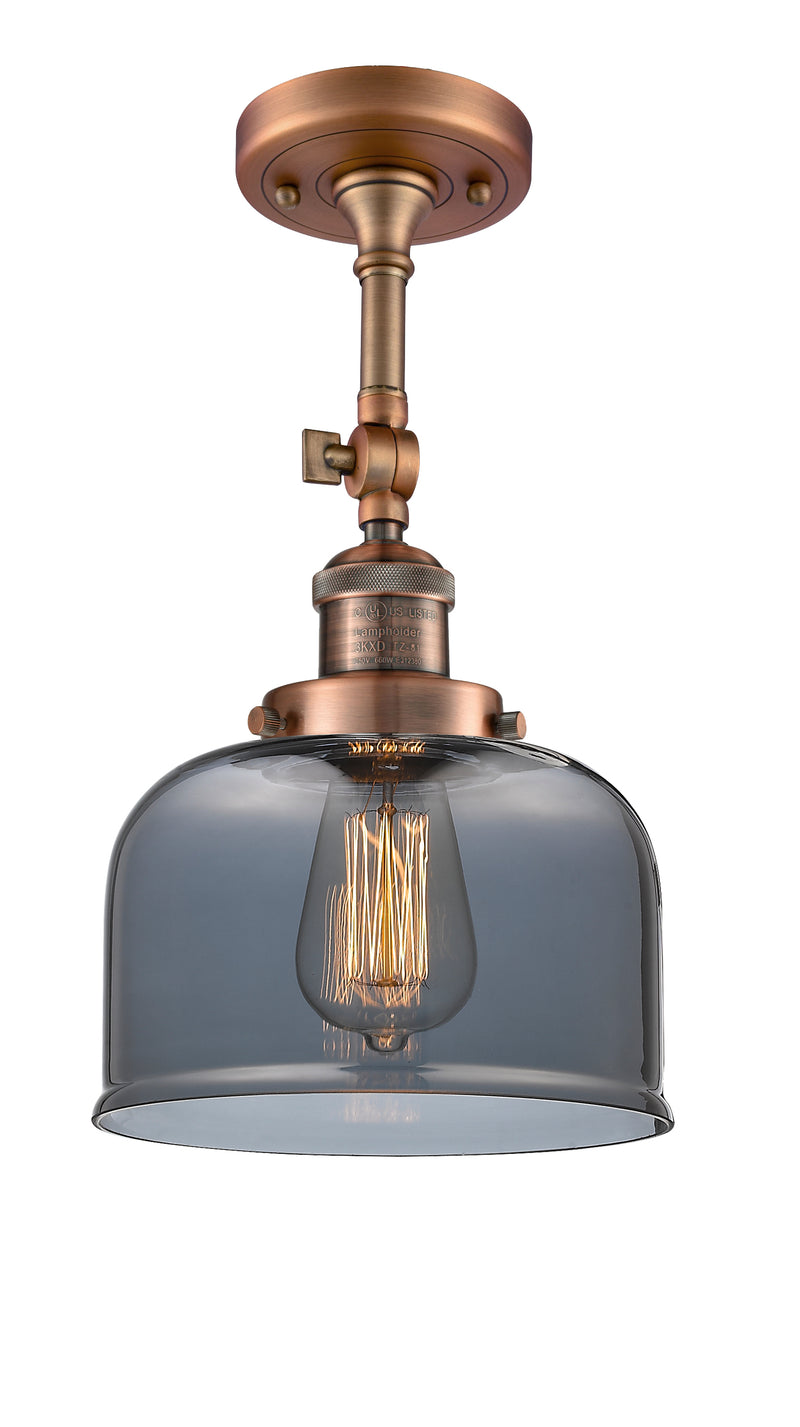 Innovations Lighting Large Bell 1 Light Semi-Flush Mount Part Of The Franklin Restoration Collection 201F-AC-G73