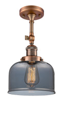 Innovations Lighting Large Bell 1 Light Semi-Flush Mount Part Of The Franklin Restoration Collection 201F-AC-G73-LED