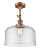 Innovations Lighting X-Large Bell 1 Light Semi-Flush Mount Part Of The Franklin Restoration Collection 201F-AC-G74-L-LED