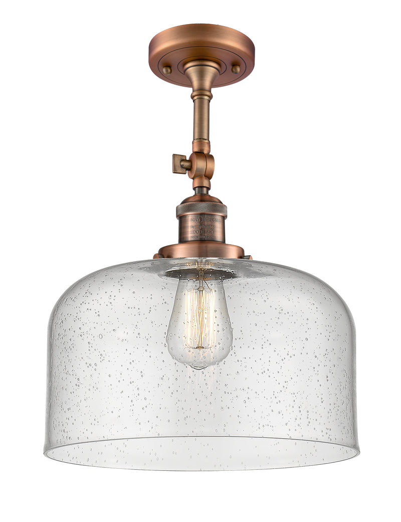 Innovations Lighting X-Large Bell 1 Light Semi-Flush Mount Part Of The Franklin Restoration Collection 201F-AC-G74-L-LED