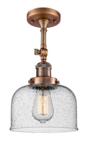 Innovations Lighting Large Bell 1 Light Semi-Flush Mount Part Of The Franklin Restoration Collection 201F-AC-G74-LED