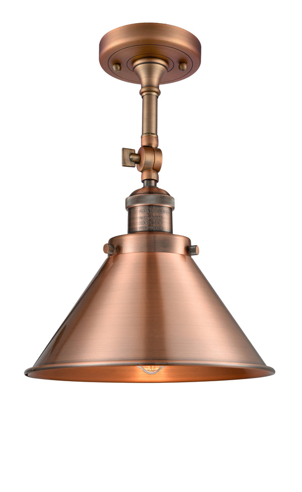 Innovations Lighting Briarcliff 1 Light Semi-Flush Mount Part Of The Franklin Restoration Collection 201F-AC-M10-AC-LED