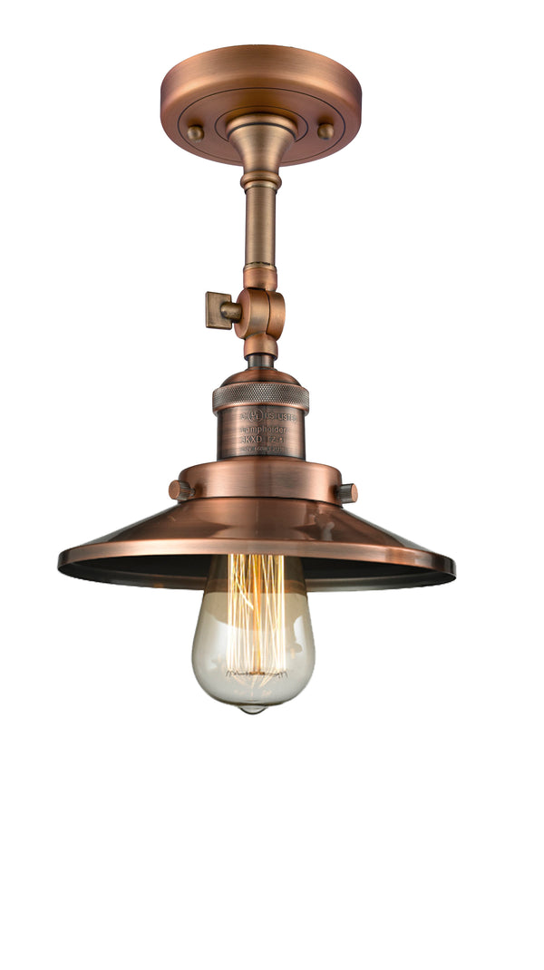 Innovations Lighting Railroad 1 Light Semi-Flush Mount Part Of The Franklin Restoration Collection 201F-AC-M3