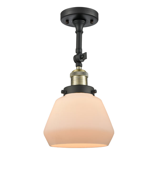 Innovations Lighting Fulton 1 Light Semi-Flush Mount Part Of The Franklin Restoration Collection 201F-BAB-G171