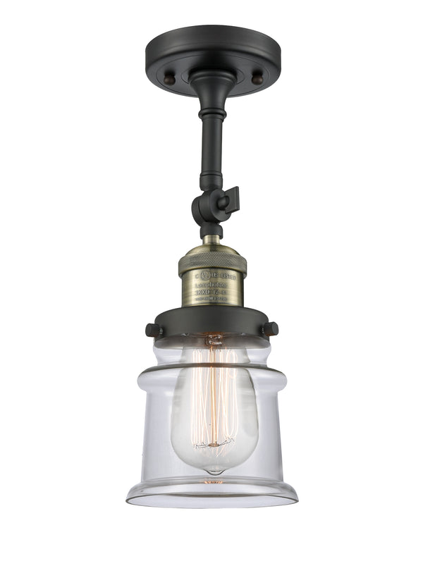 Innovations Lighting Small Canton 1 Light Semi-Flush Mount Part Of The Franklin Restoration Collection 201F-BAB-G182S-LED