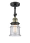 Innovations Lighting Small Canton 1 Light Semi-Flush Mount Part Of The Franklin Restoration Collection 201F-BAB-G184S