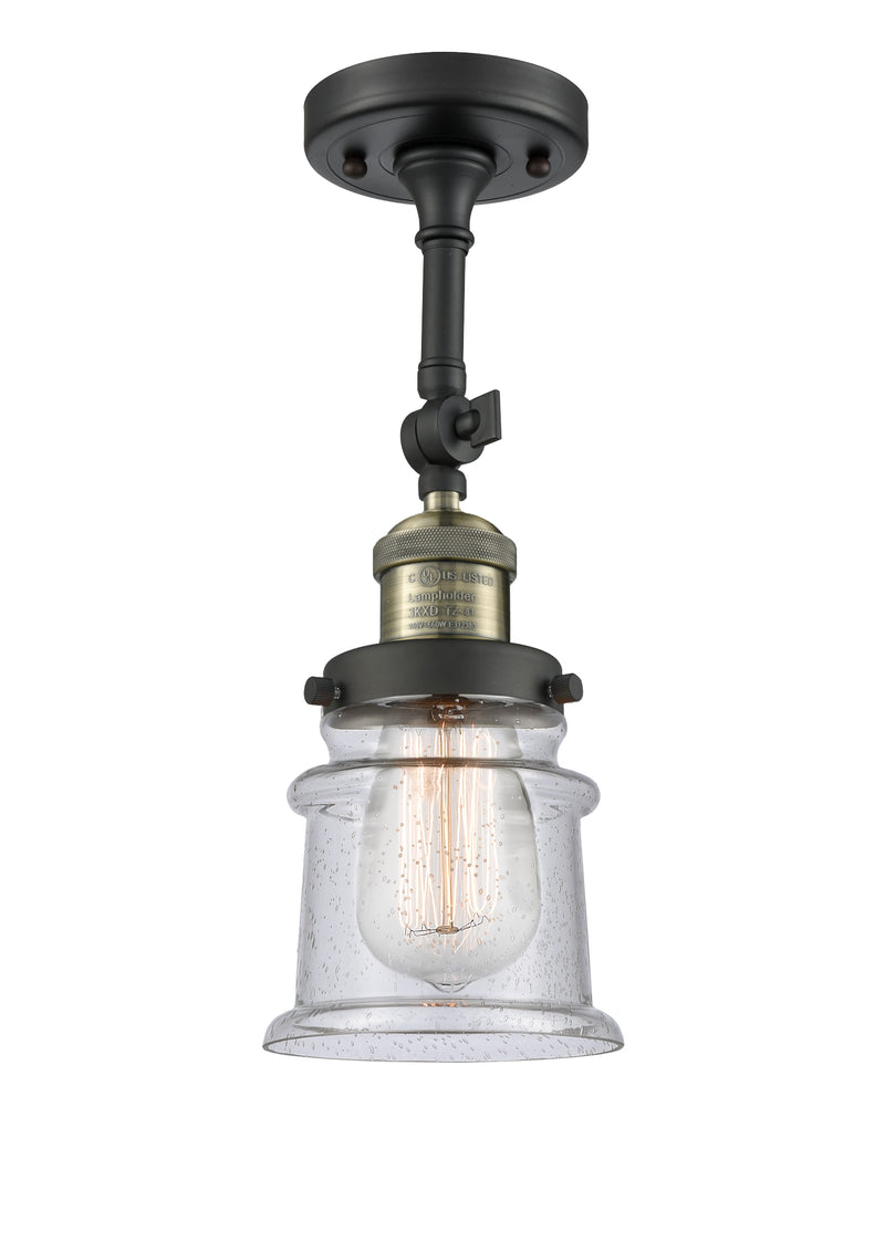 Innovations Lighting Small Canton 1 Light Semi-Flush Mount Part Of The Franklin Restoration Collection 201F-BAB-G184S