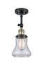 Innovations Lighting Bellmont 1 Light Semi-Flush Mount Part Of The Franklin Restoration Collection 201F-BAB-G194-LED