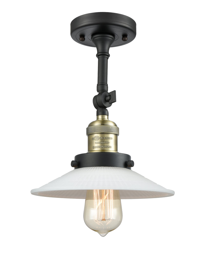 Innovations Lighting Halophane 1 Light Semi-Flush Mount Part Of The Franklin Restoration Collection 201F-BAB-G1