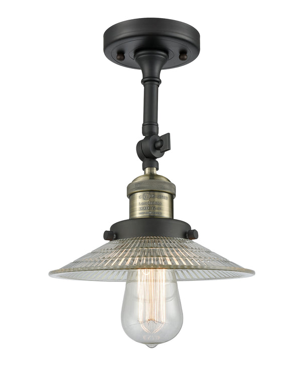 Innovations Lighting Halophane 1 Light Semi-Flush Mount Part Of The Franklin Restoration Collection 201F-BAB-G2-LED