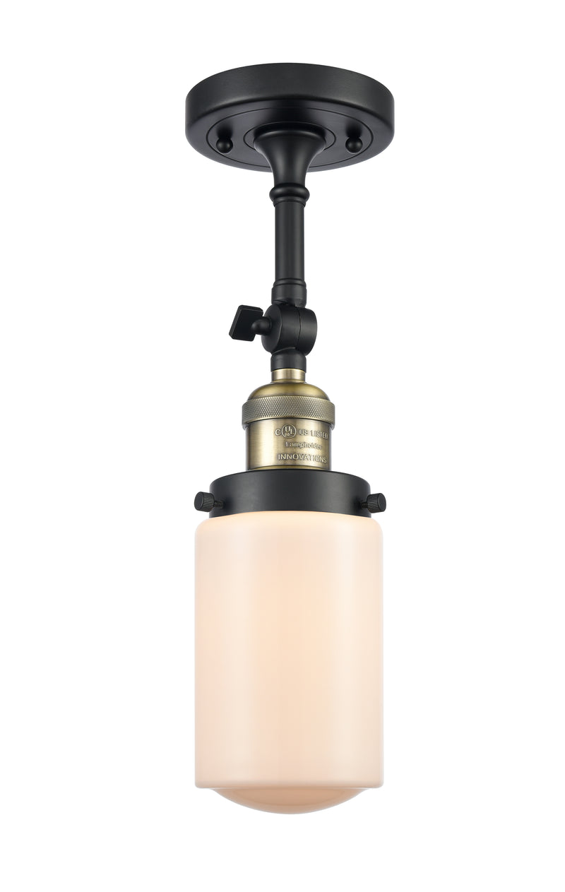 Innovations Lighting Dover 1 Light Semi-Flush Mount Part Of The Franklin Restoration Collection 201F-BAB-G311-LED