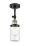 Innovations Lighting Dover 1 Light Semi-Flush Mount Part Of The Franklin Restoration Collection 201F-BAB-G312