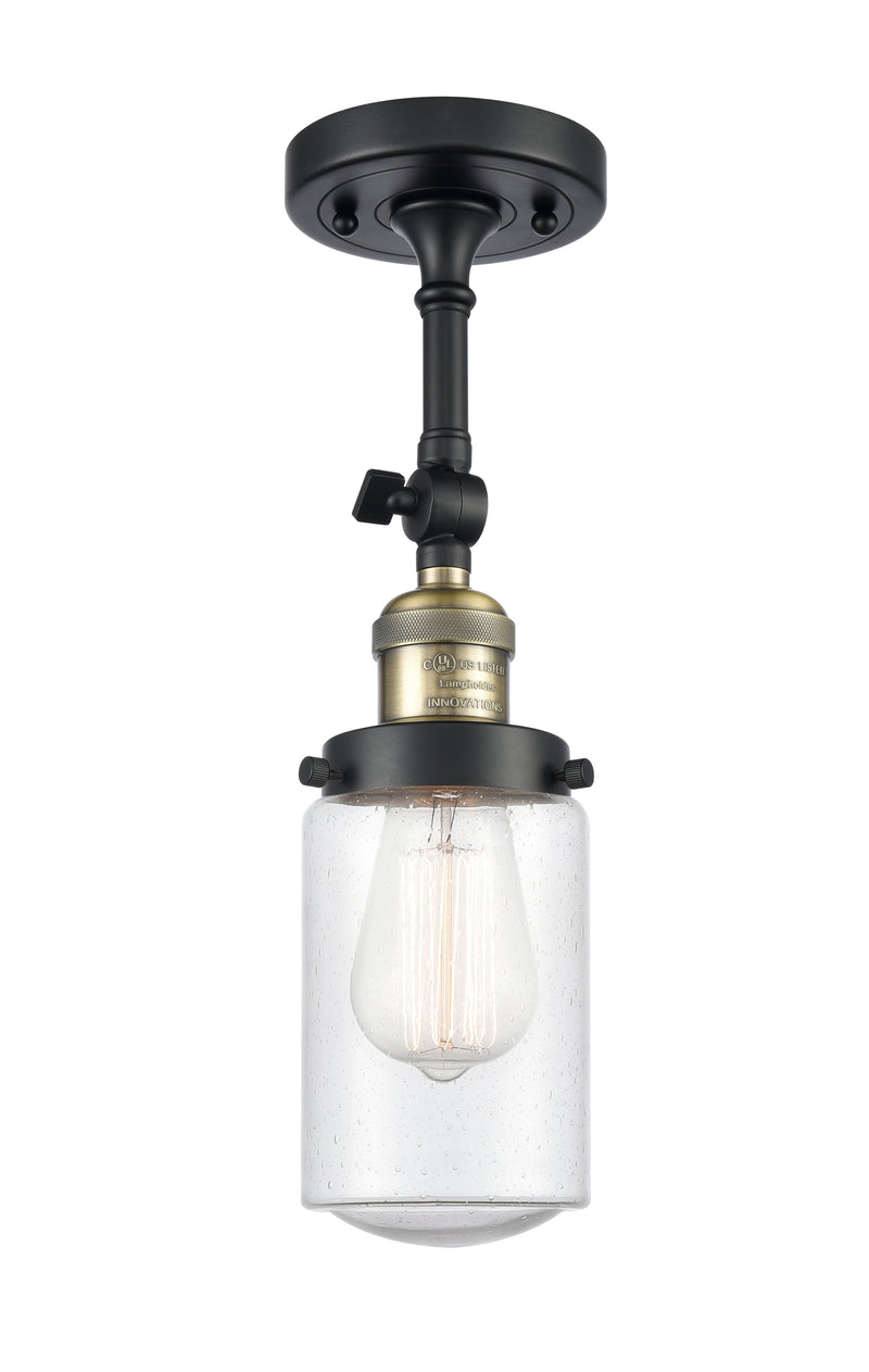 Innovations Lighting Dover 1 Light Semi-Flush Mount Part Of The Franklin Restoration Collection 201F-BAB-G314-LED