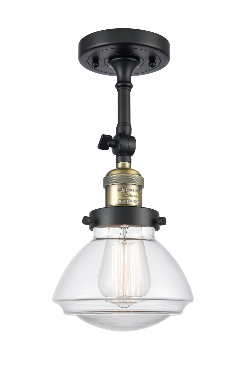 Innovations Lighting Olean 1 Light Semi-Flush Mount Part Of The Franklin Restoration Collection 201F-BAB-G322