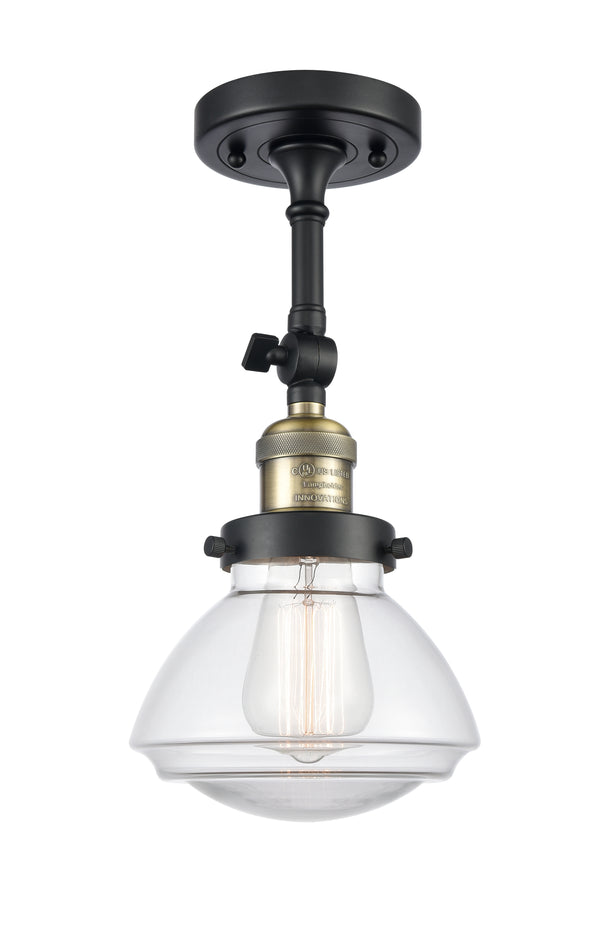 Innovations Lighting Olean 1 Light Semi-Flush Mount Part Of The Franklin Restoration Collection 201F-BAB-G322-LED