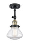 Innovations Lighting Olean 1 Light Semi-Flush Mount Part Of The Franklin Restoration Collection 201F-BAB-G322-LED