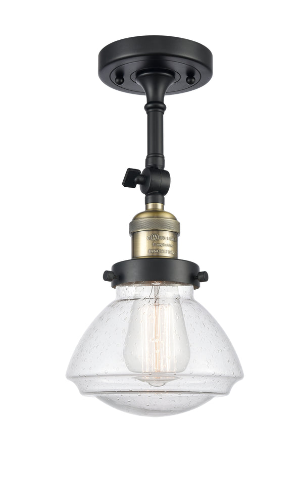 Innovations Lighting Olean 1 Light Semi-Flush Mount Part Of The Franklin Restoration Collection 201F-BAB-G324