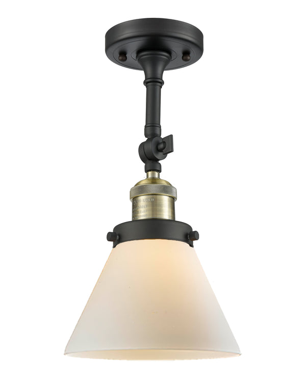 Innovations Lighting Large Cone 1 Light Semi-Flush Mount Part Of The Franklin Restoration Collection 201F-BAB-G41