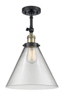 Innovations Lighting X-Large Cone 1 Light Semi-Flush Mount Part Of The Franklin Restoration Collection 201F-BAB-G42-L-LED